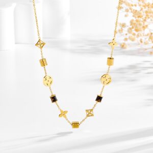 Monogram Leather Necklace