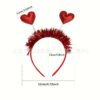 oly-5c09f5639080162b24bca7fed44cb8da Wholesale Valentine's Day Hair Hoop Christmas Party Headwear Fun Theme Glitter Love Headband Peach Heart Hair Accessories