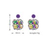 Wholesale colorful festival jewelry Mardi Gras carnival truck crocodile beads lobster earrings earrings