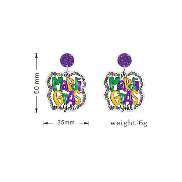 Wholesale colorful festival jewelry Mardi Gras carnival truck crocodile beads lobster earrings earrings