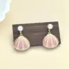Wholesale Retro Geometric Enamel Drop Earrings For Women In Black & White Featuring 304 Stainless Steel Material