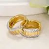 Wholesale Three-dimensional Geometric Earrings For Women In Copper With KC Golden Water Plating And 0.03µm Thickness
