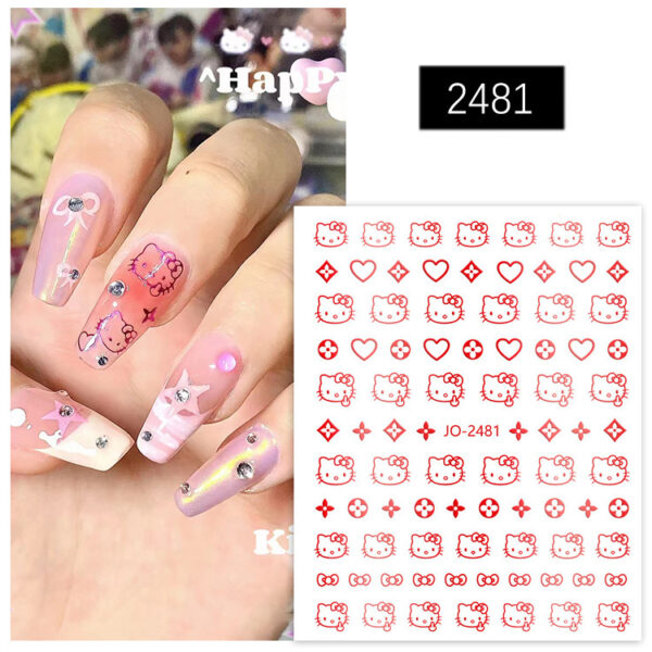 oly-5c6fd26d30f6a5ea6f8224311ea5ee65 Wholesale Nail Art Stickers Cartoon Cute Cat Small Decorations Sweet Cool Color Nail Stickers OLY Exclusive