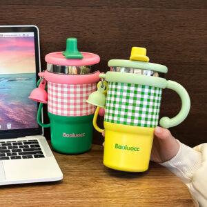 oly-5c96563566215db50e4d24d381625cbf Wholesale Large Capacity Portable Handle Stainless Steel Thermos Cup Girls' Office Double Drinking Coffee Cup Outdoor Ice Bullet Car Cup