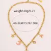 Wholesale Moon Pattern Waterproof Necklace For Adults, 304 Stainless Steel With 18K Gold Plated Finish And Zircon Inlay, Woven Chain