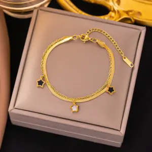 11 [Ae60] Five-Pointed Star Bracelet / Gold