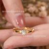 Wholesale Shangmei 18K Rose Gold Plated Cnc Shangmei Honeycomb Ring Set with Diamonds Couple Rings Ring Valentine's Day Gift Free Shipping