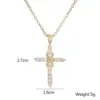 Wholesale Jewelry Retro Simple Style Commute Cross Copper Cable Chain Pendant Necklace