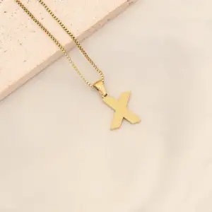 XL-1033-4【Box Chain】26 Letters / X