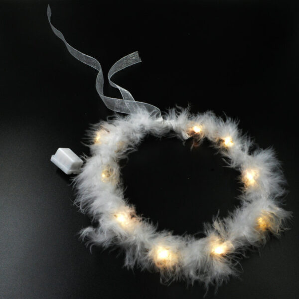 Wholesale Angel Feather Luminous Headband Children's Feather Headband Cute Super Cute Headwear Selfie Performance Headwear