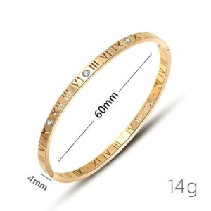 Roman numerals with diamonds 18k gold