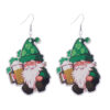 oly-5cc4d9decf4c778485a97062215020bc Wholesale st. Parcret festival earrings Green lucky grass rainbow hat beard Irish wooden earrings tide
