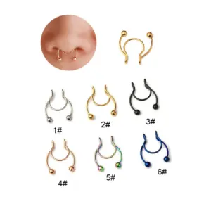 Wholesale 316L Stainless Steel Ear Cartilage Rings & Studs Geometric Waterproof Non Tarnish Surgical Steel Unisex