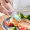 Wholesale Food Grade Silicone BBQ Brush With Lid Heat Resistant Baking Oil Bottle Save Oil For Barbecue And Cooking Vintage