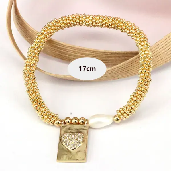 oly-5cde931f4b7c5b7177420f744de46698 Wholesale Elegant Vintage Style Luxurious Cross Star Heart Shape Copper 18k Gold Plated Zircon Bracelets In Bulk