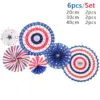 Wholesale Decorative Paper Fan Raindrop Confetti Set For American Independence Day Celebration Background Wall Party Supplies
