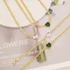 Wholesale Fashion Heart Shape Stainless Steel Inlay Zircon Bracelets Necklace 1 Piece