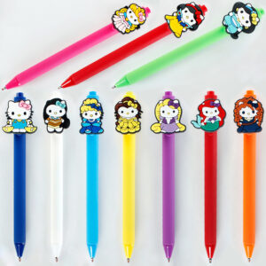 oly-5d0a8a5e3014b6c181d68348bf03fb24 Wholesale Cute Girl Heart Office Supplies Student Stationery Signature Pen Cartoon Frosted Rod Black Refill Gel Pen
