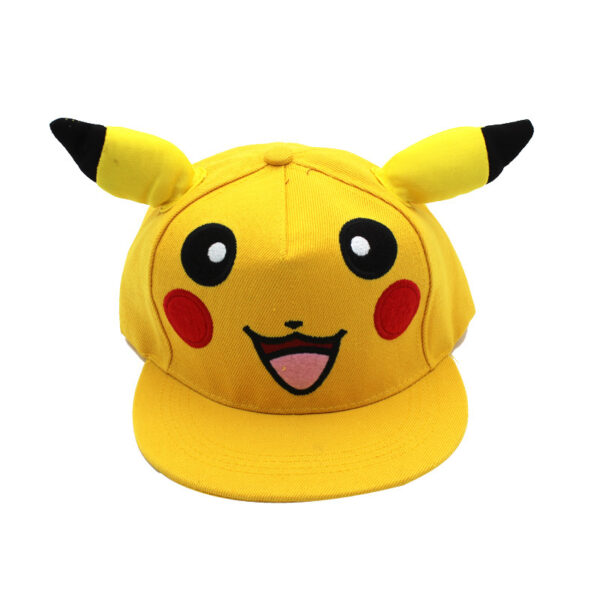 oly-5d0dd1d440bddc4db5188c76aa0ad570 Wholesale Explosions Hat Cute Cartoon Pikachu Parent-Child Hip-Hop Flat Hat Baseball Cap for Boys and Girls