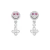 Wholesale Unisex Copper Smiley Face Stud Earrings In Pink, Perfect For Everyday Wear