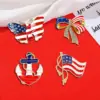 Wholesale American Flag Pin In Alloy With Enamel Craft, Perfect Flag Brooches For Independence Day