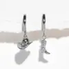 Wholesale 1 Pair IG Style Hip-Hop Simple Style Hat Boots Asymmetrical Inlay Copper Zircon 18K Gold Plated Drop Earrings