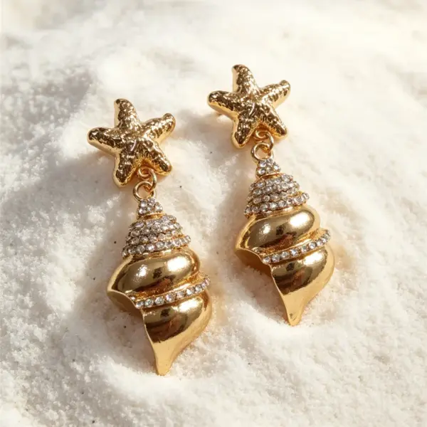 oly-5d6bd7e888d2007a01656bfc2feca91f Wholesale Bohemian Asymmetrical Geometric Stud Earrings For Women In Gold With Rhinestone Inlay, Zinc Alloy Material