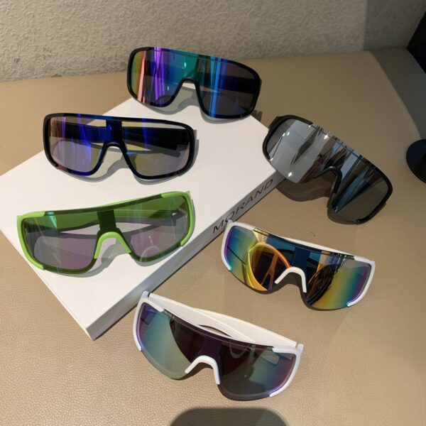 Wholesale Road Bike Riding White Mercury Sunglasses Fashion Mountaineering Running Conjoined Sunglasses UV Protection for Men and Women