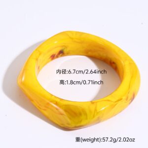 48# bracelet-yellow-square-wide side