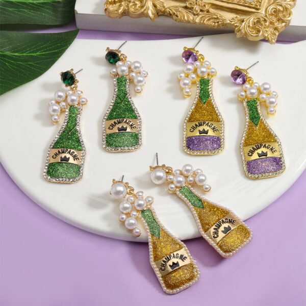 oly-5d7ca9566b0589d94804aa64ab8f907e Wholesale Holiday Earrings, St.Com Carnival Earrings, Color Matching, Oil Dripping, Personalized Fashion Street Party Earrings