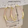 Wholesale Three-dimensional Geometric Earrings For Women In Copper With KC Golden Water Plating And 0.03µm Thickness