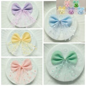 Veil bow mixed hair 1 piece