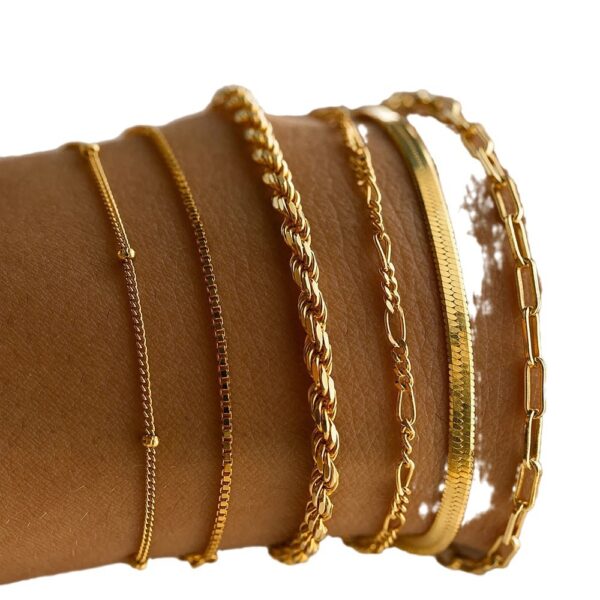 Wholesale suit Jewelry Personalized Bracelet Alloy Combination Bracelet Six-piece Set