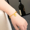 Wholesale Ancient Method Burned Blue Bracelet Female Vietnamese Sand Gold Yellow God of Wealth Jewelry Valentine's Day Girlfriend Birthday Gift