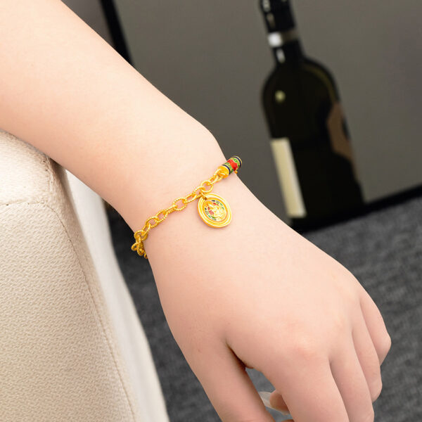 Wholesale Ancient Method Burned Blue Bracelet Female Vietnamese Sand Gold Yellow God of Wealth Jewelry Valentine's Day Girlfriend Birthday Gift