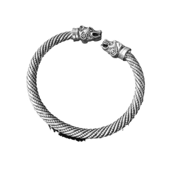 Wholesale Nordic Wolf Head Opening Bracelet Retro Men's Leading Bracelet Jewelry wish Manufacturers