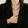 Wholesale Titanium Steel Necklaces That Do Not Fade, Stainless Steel Jewelry for Women, Versatile Cuban Necklace Accessories, High-End