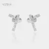 Wholesale Heart Shape Stud Earrings For Women In Gold Featuring Copper Ear Pins And Zircon Inlay