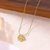 Wholesale Bow Knot Necklace For Women Featuring PVD Coated 18K Real Gold Plated 304 Stainless Steel With Waterproof Non Tarnish Finish On Cable Chain