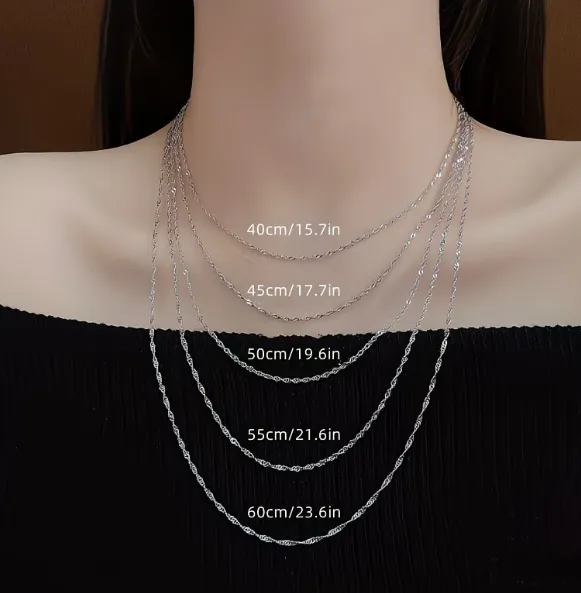 Wholesale Handmade Geometric Necklace For Women With 925 Sterling Silver Twisted Rope Chain