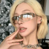 Wholesale Metal Y2K Sunglasses Hollow Female Personality Girl Disco Party Sunglasses Fashion Trend