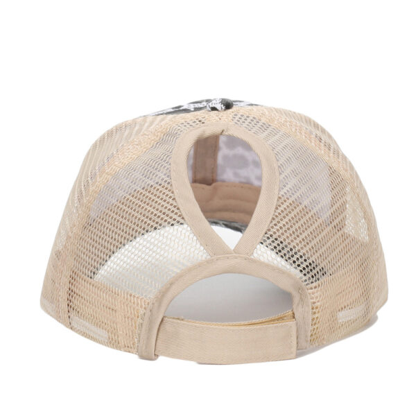 oly-5e094bd2273e2b9613a7e6e688dae661 Wholesale leopard print high ponytail baseball cap outdoor fashion sunshade camouflage net cap curved eaves cap