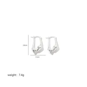 Silver / Double Water Drop Earrings