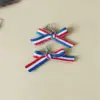 Wholesale American Flag Tassel Earrings For Independence Day, Unisex Design With Red Seed Bead Inlay And Zinc Alloy Ear Pins