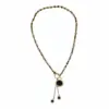 Wholesale Jewelry Simple Style Round Square Heart Shape Titanium Steel Pearl Zircon Toggle Plating Inlay Necklace Cable Chain