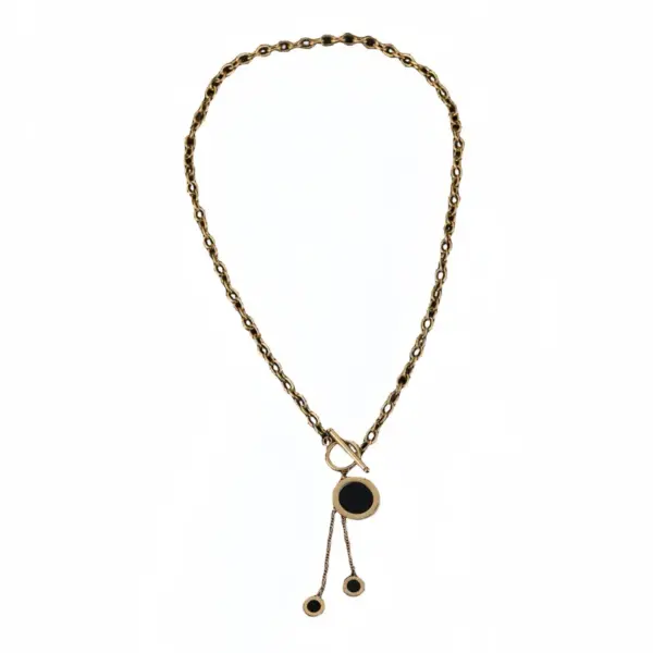 Wholesale Jewelry Simple Style Round Square Heart Shape Titanium Steel Pearl Zircon Toggle Plating Inlay Necklace Cable Chain