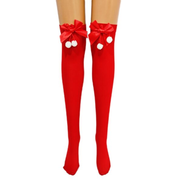 Wholesale Valentine's Day Sexy Silk Stockings All-match Bow Long Socks Japanese Style Sexy Cute Women's Embroidered Thin Over-the-Knee Socks