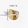 Wholesale Stainless Steel Adjustable Rings Unisex Open Leaf Ring Rustproof Vintage Finger Ring Men Women Suitable For All Seasons