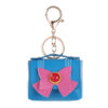 Wholesale Leather Car Key Pendant Headphone Bag Keychain Coin Purse Agate Bow Bag Keychain
