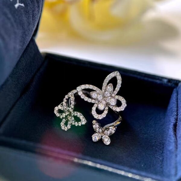 Wholesale Copper butterfly necklace, full diamond butterfly earrings, bracelet, ring